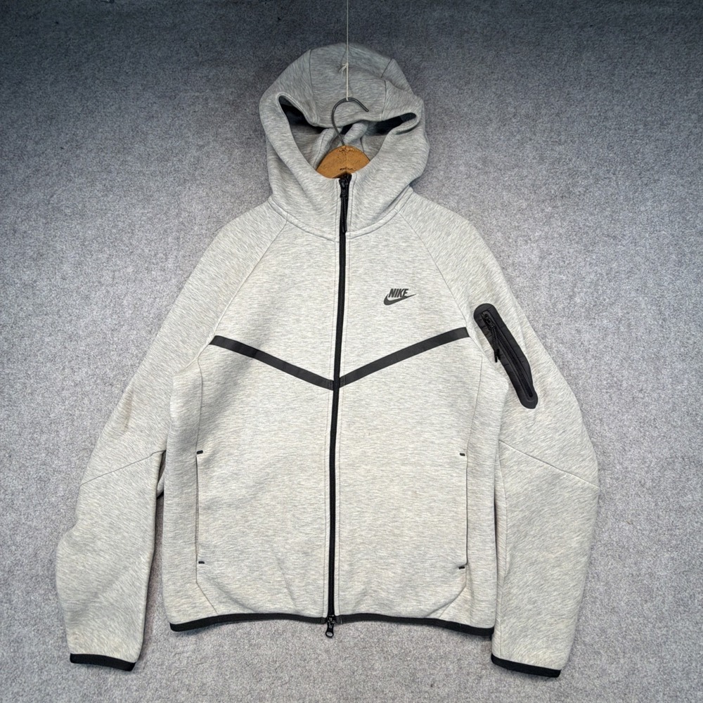Nike Tech Fleece Full Zip Hoodie Gray Men's Small HV0949-063